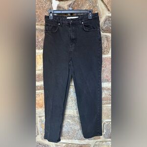 BERSHKA FADED BLACK HIGH RISE JEANS.